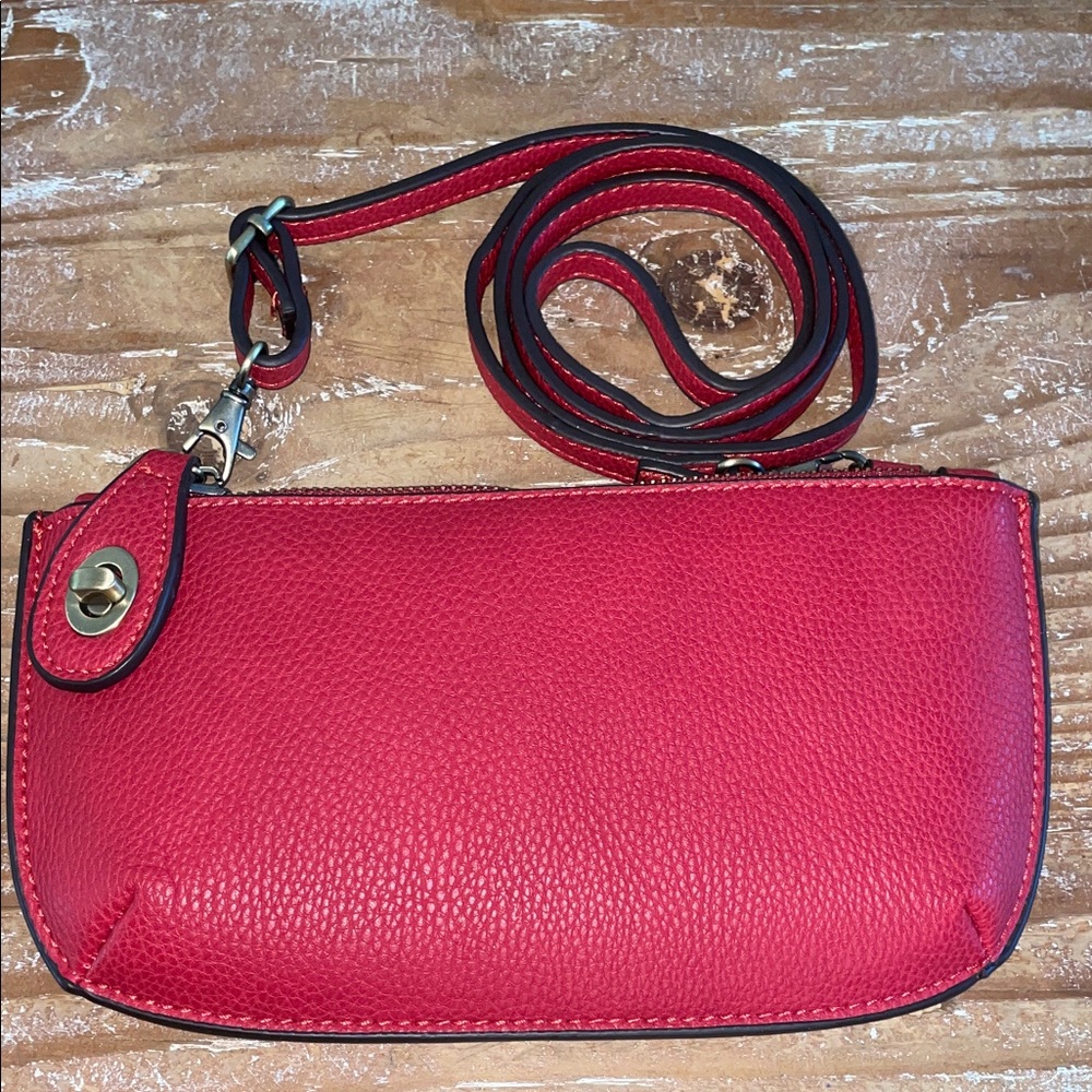 Joy Susan Red Women's Fashion Purse Mini Crossbody Wristlet strap is missing